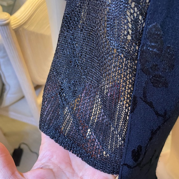 Spencer Alexis, Deep V Neckline Mixed Fabric lightweight Jacket Sz M - Picture 4 of 10